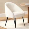 Buy Dining Chair Upholstered Bouclé - Cenai White 60330 in the United Kingdom