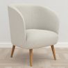 Buy Dining Chair Upholstered Bouclé - Cenai White 60330 in the United Kingdom