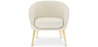 Buy White boucle accent chair - upholstered - Oirna White 60332 with a guarantee