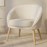 Buy White boucle accent chair - upholstered - Oirna White 60332 in the United Kingdom