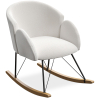 Buy Rocking armchair upholstered in white boucle - Frida  White 60334 in the United Kingdom
