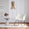 Buy Rocking armchair upholstered in white boucle - Frida  White 60334 - prices