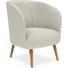 Buy White Boucle armchair - upholstered - Perkin  White 60335 - in the UK