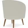Buy White Boucle armchair - upholstered - Perkin  White 60335 with a guarantee