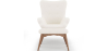 Buy Upholstered armchair in white boucle with a footrest - Wub White 60336 in the United Kingdom