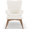Buy Upholstered armchair in white boucle with a footrest - Wub White 60336 - prices
