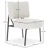 Buy White boucle upholstered dining chair - Hebay White 60337 at MyFaktory