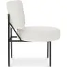 Buy White boucle upholstered dining chair - Hebay White 60337 with a guarantee