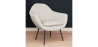 Buy Upholstered boucle accent chair in white - Uby White 60339 - prices