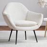 Buy Upholstered boucle accent chair in white - Uby White 60339 with a guarantee