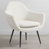 Buy Upholstered boucle accent chair in white - Uby White 60339 home delivery