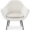 Buy Upholstered boucle accent chair in white - Uby White 60339 in the United Kingdom