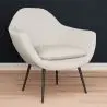 Buy Upholstered boucle accent chair in white - Uby White 60339 - in the UK