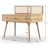 Buy Desk in Cannage Style, Mango and Oak - Maya Natural wood 60348 - in the UK
