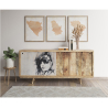 Buy Wooden Sideboard - Vintage Design - Woman Drawing - Mayce Natural wood 60355 - prices
