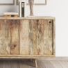 Buy Wooden Sideboard - Vintage Design - Woman Drawing - Mayce Natural wood 60355 in the United Kingdom