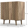 Buy Natural Wood Sideboard - Boho Bali Design - Gaws Black 60364 - in the UK