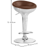 Buy Aviator Bar Stool - Premium Leather Brown 26711 - in the UK
