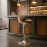 Buy Aviator Bar Stool - Premium Leather Brown 26711 in the United Kingdom