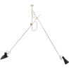 Buy Pendant lamp with 2 adjustable arms in modern style - Lemi Gold 60388 with a guarantee