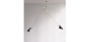Buy Pendant lamp with 2 adjustable arms in modern style - Lemi Gold 60388 - in the UK