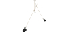 Buy Pendant lamp with 2 adjustable arms in modern style - Lemi Gold 60388 in the United Kingdom