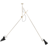 Buy Pendant lamp with 2 adjustable arms in modern style - Lemi Gold 60388 - prices