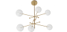 Buy Pendant lamp, globe chandelier, metal and glass - Parka Gold 60393 - in the UK