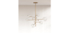 Buy Pendant lamp, globe chandelier, metal and glass - Parka Gold 60393 in the United Kingdom