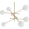 Buy Pendant lamp, globe chandelier, metal and glass - Parka Gold 60393 in the United Kingdom
