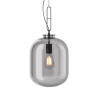 Buy Glass pendant light in modern design, metal and glass - Crada - small Smoke 60401 - in the UK