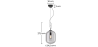 Buy Glass pendant light in modern design, metal and glass - Crada - small Smoke 60401 - prices