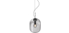 Buy Glass pendant light in modern design, metal and glass - Crada - small Smoke 60401 home delivery