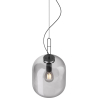 Buy Glass pendant light in modern design, metal and glass - Crada - small Smoke 60401 at MyFaktory