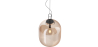Buy Glass pendant light in modern design, metal and glass - Crada - Medium Amber 60402 - in the UK