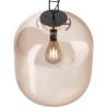 Buy Glass pendant light in modern design, metal and glass - Crada - Medium Amber 60402 home delivery