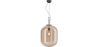 Buy Glass pendant light in modern design, metal and glass - Crada - Big Amber 60403 - in the UK
