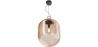 Buy Glass pendant light in modern design, metal and glass - Crada - Big Amber 60403 home delivery