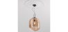 Buy Glass pendant light in modern design, metal and glass - Crada - Big Amber 60403 at MyFaktory