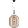 Buy Glass pendant light in modern design, metal and glass - Crada - Big Amber 60403 - in the UK