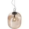 Buy Glass pendant light in modern design, metal and glass - Crada - Big Amber 60403 at MyFaktory