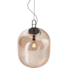 Buy Glass pendant light in modern design, metal and glass - Crada - Big Amber 60403 at MyFaktory