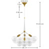 Buy Glass Ball Ceiling Lamp - Design Pendant Lamp - 12 Globes - Plaus White 60404 - prices