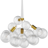 Buy Pendant lamp, globe chandelier in modern design, 12 glass globes - Plaus White 60404 at MyFaktory