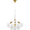 Buy Pendant lamp, globe chandelier in modern design, 12 glass globes - Plaus White 60404 - prices