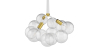 Buy Pendant lamp, globe chandelier in modern design, 9 glass globes - Plaus White 60405 - in the UK