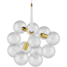 Buy Pendant lamp, globe chandelier in modern design, 9 glass globes - Plaus White 60405 with a guarantee