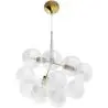 Buy Pendant lamp, globe chandelier in modern design, 9 glass globes - Plaus White 60405 - in the UK