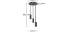Buy Cluster pendant lamp in scandinavian style, metal - Treck Black 60235 - prices