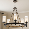 Buy Chandelier Ceiling Lamp Vintage Style in Metal - Frox Black 60406 - prices